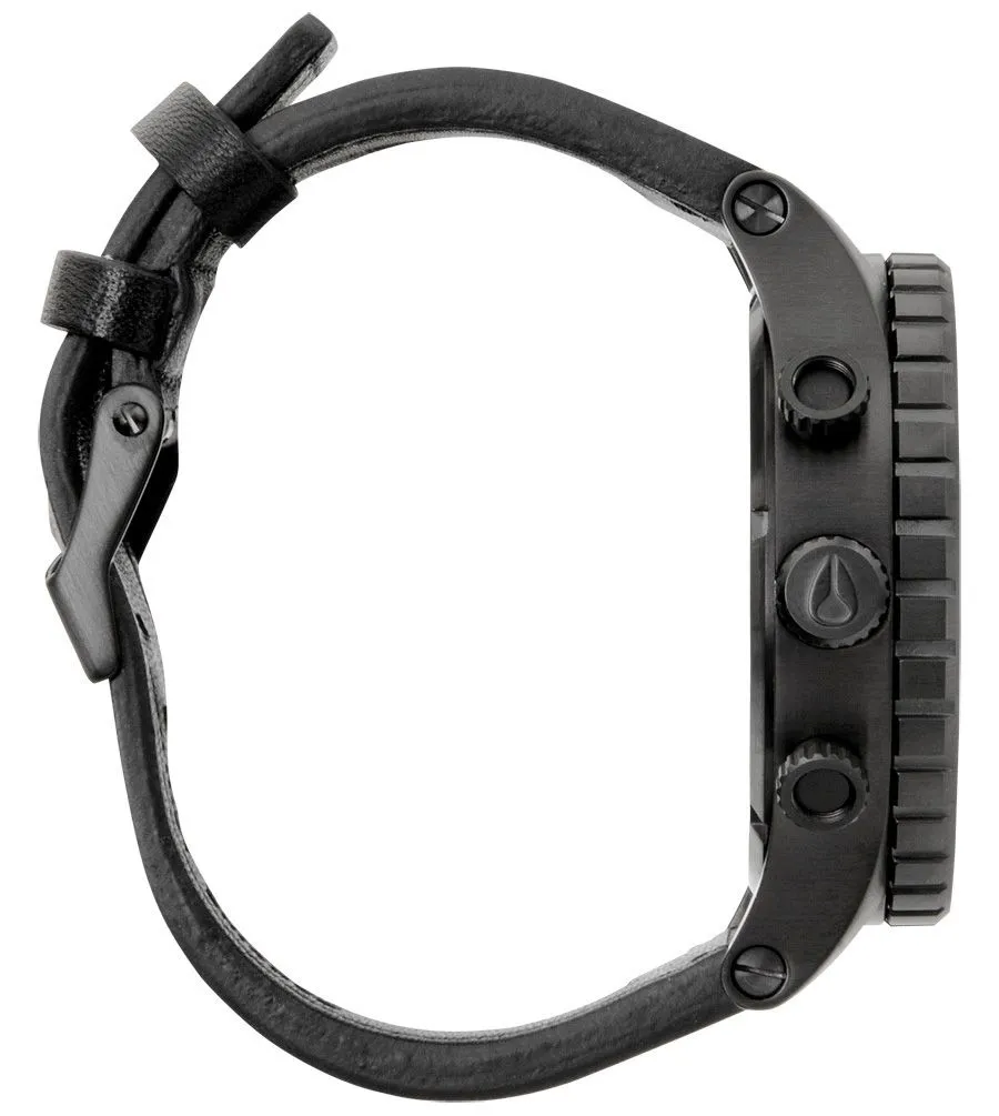 Nixon 51-30 Chrono Leather All Black Men's Watch Men's Watch A124-001