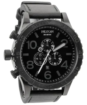Nixon 51-30 Chrono Leather All Black Men's Watch Men's Watch A124-001