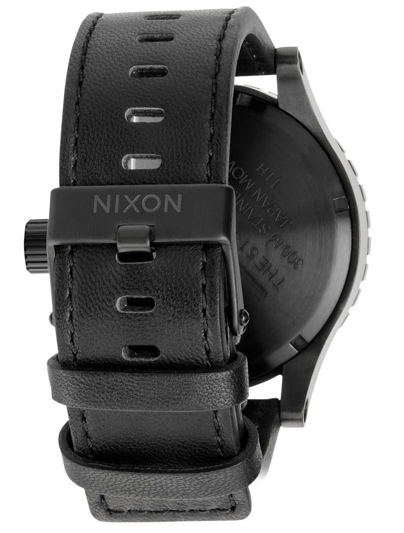 Nixon 51-30 Chrono Leather All Black Men's Watch Men's Watch A124-001