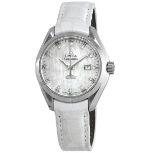 Omega Seamaster Aqua Terra Automatic Chronometer Diamond White Dial Ladies Watch 231.13.34.20.55.001