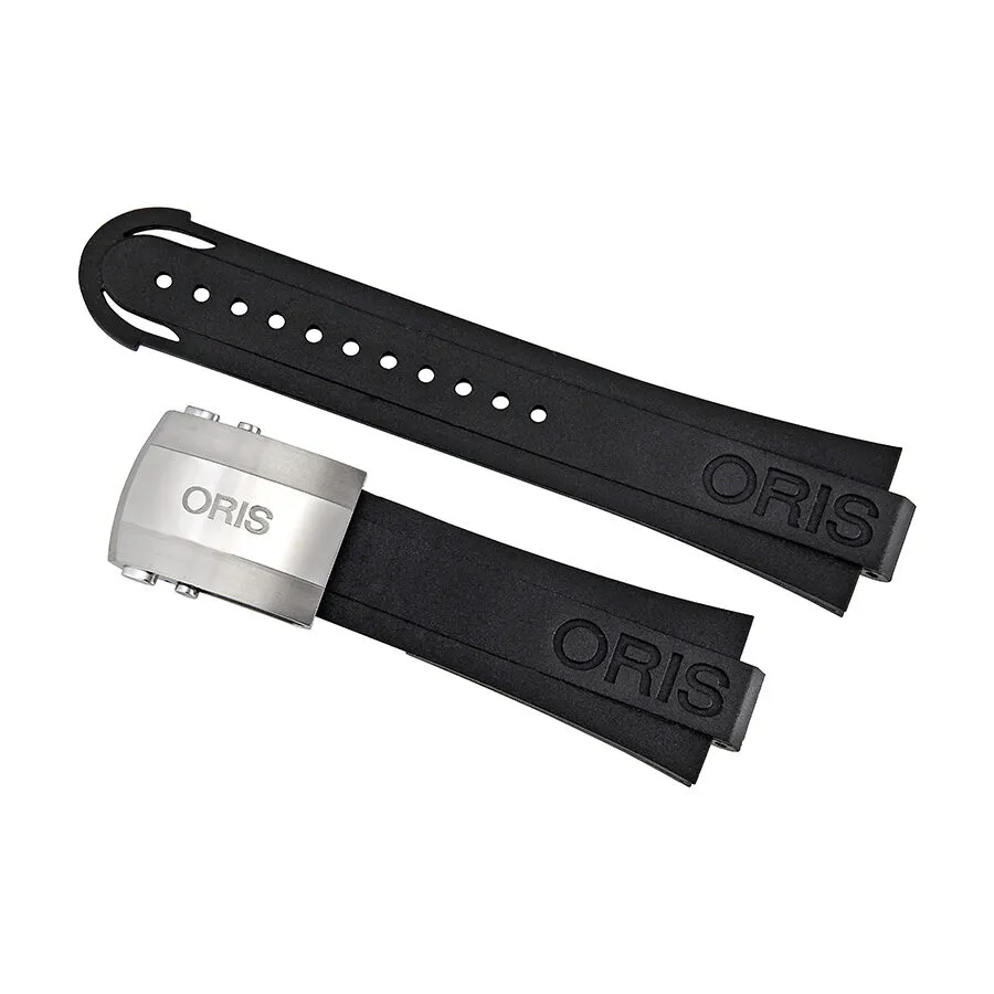 Oris Pro Diver Force Recon GMT Black Dial Black Rubber Men's Watch 747-7715-7754SET 01 747 7715 7754-Set