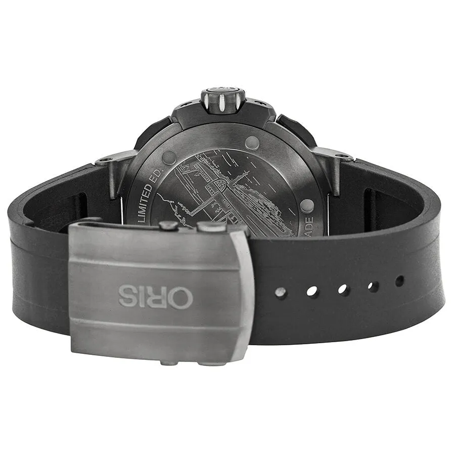 Oris ProDiver Hirondelle Limited Edition Black Dial Black Rubber Men's Watch 01 667 7645 7294-Set