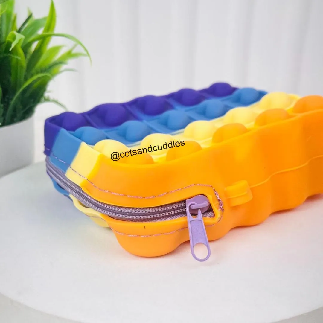 Rectangle Shaped Heart Design Silicone Sling Bag