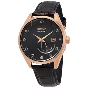 Seiko Kinetic Date-Day Black Dial Men's Watch SRN062P1