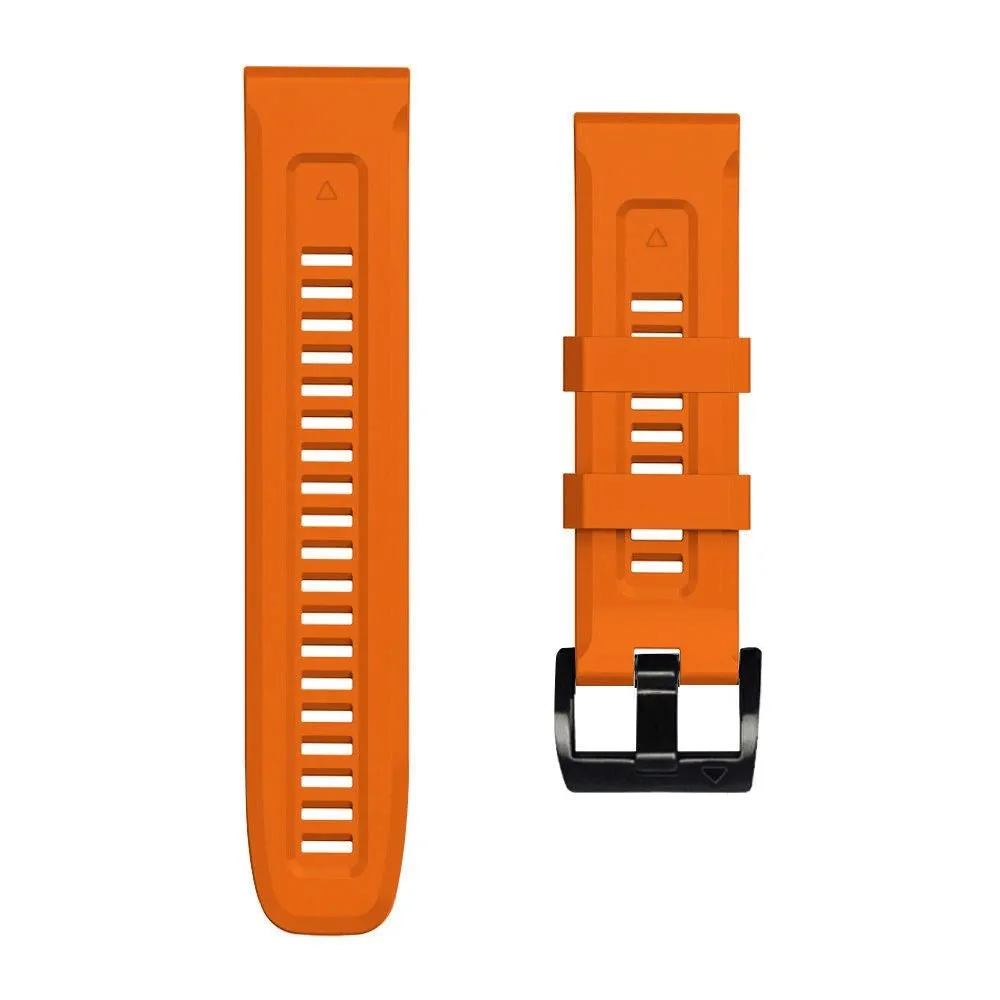 Universal Garmin 22mm QuickFit Tech-Protect Iconband Line Silikone Rem - Orange