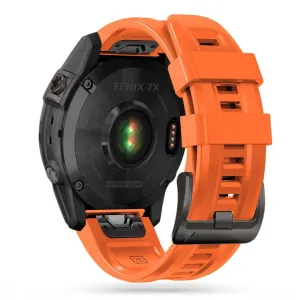 Universal Garmin 22mm QuickFit Tech-Protect Iconband Line Silikone Rem - Orange