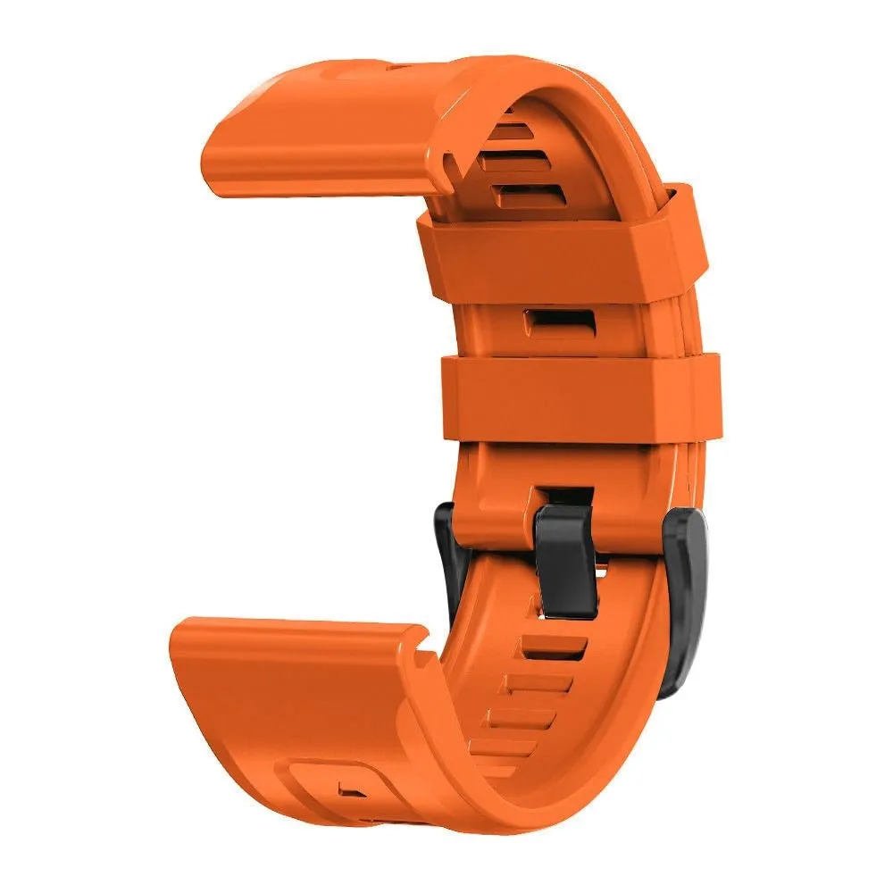 Universal Garmin 26mm QuickFit Tech-Protect Iconband Line Silikone Rem - Orange