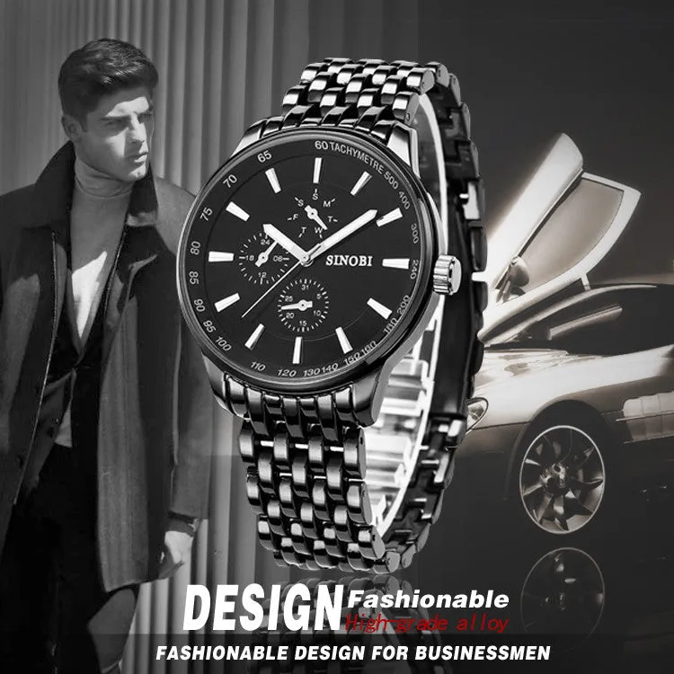 Watches Men Luxury Brand Full Steel Watch Business Quartz Wristwatch Male Waterproof Military Watches Gift Relojes