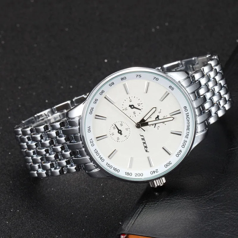 Watches Men Luxury Brand Full Steel Watch Business Quartz Wristwatch Male Waterproof Military Watches Gift Relojes